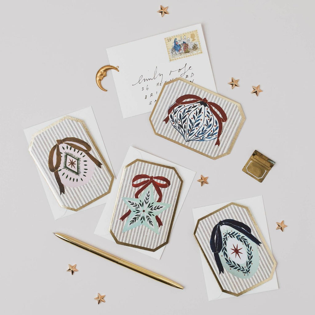 Katie Housley - CHRISTMAS MINT BAUBLE BOTANICAL MINI HOLIDAY Christmas Card
