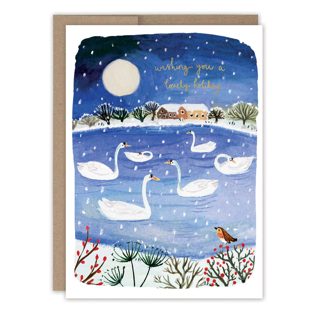 Biely & Shoaf - Swans Lovely Christmas Card