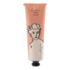Hand cream tube labeled 'divine hand cream' with a design on a white background