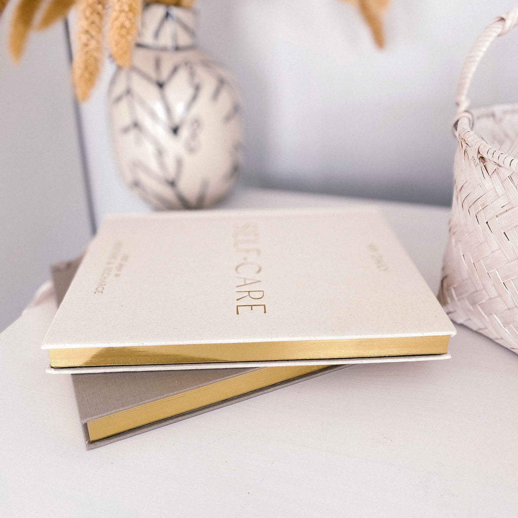 Blush And Gold - My Daily Self-Care (Almond) Reflection & Gratitude Journal