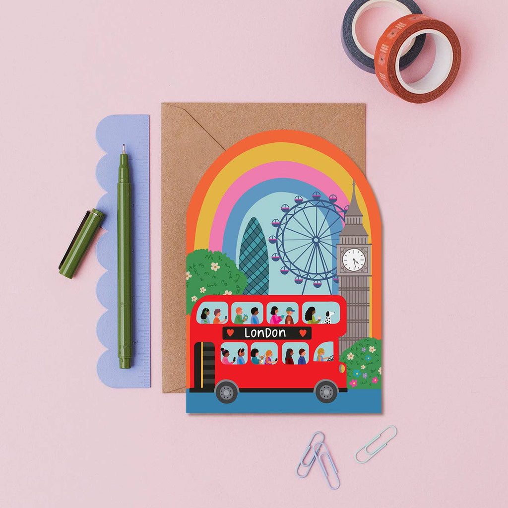 Mifkins - London Rainbow Birthday Card