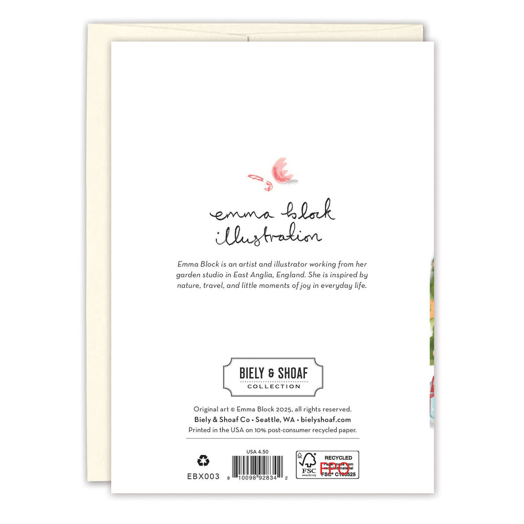 Back of a product packaging with text and branding information.