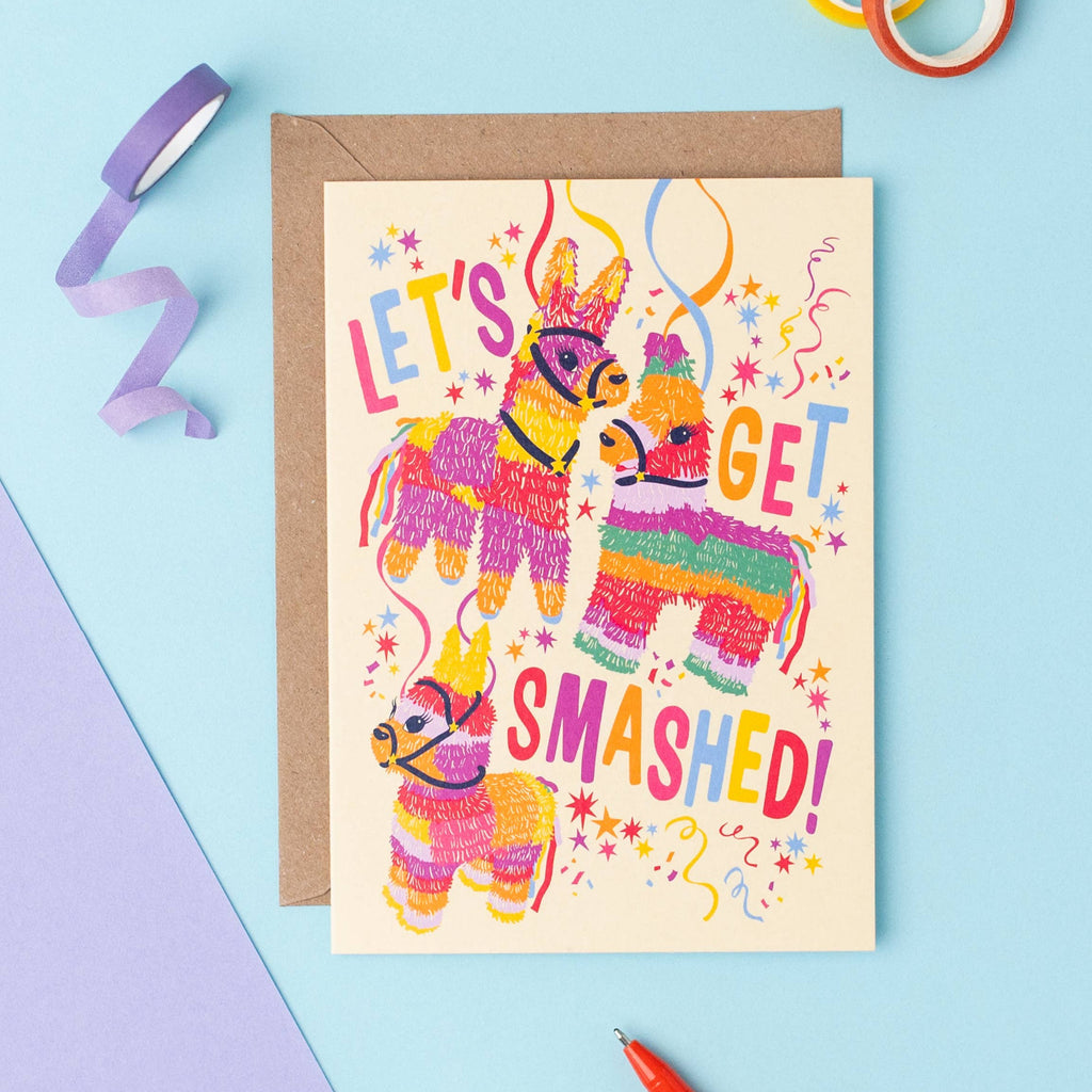 Cath Tate Cards - Let's Get Smashed Birthday Card