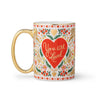 Mug with 'You are Loved' heart design on a white background