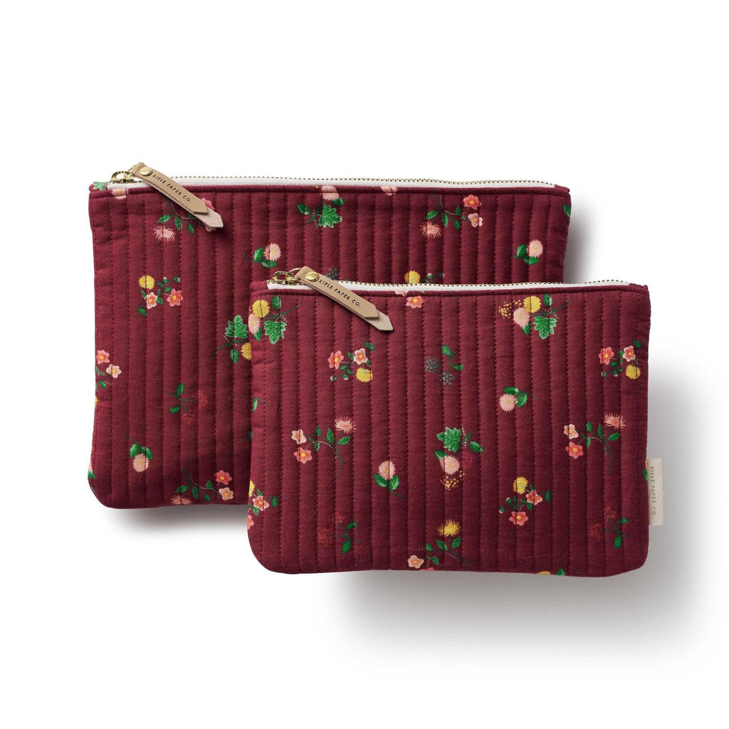 Rifle Paper Co - Ditsy Dahlia Quilted Pouch Set