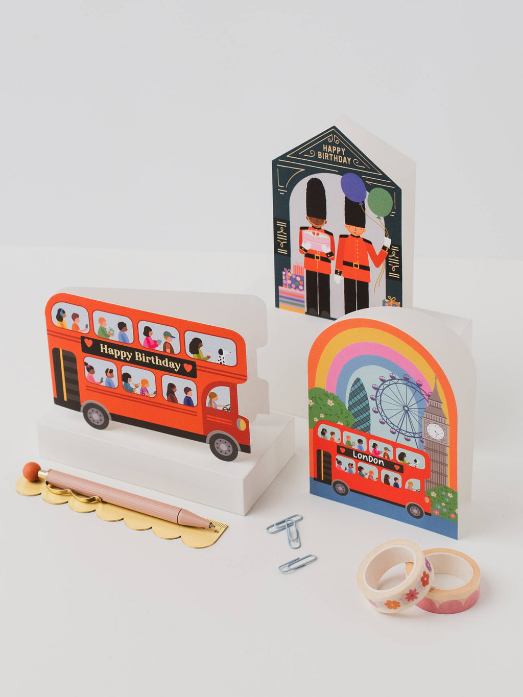 Mifkins - London Bus Die-Cut Birthday Card