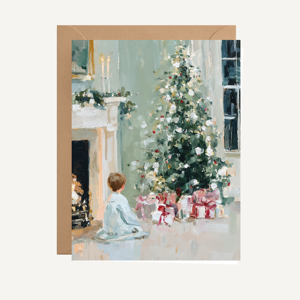 Atelier 44 - Cozy Christmas Morning Card - Magical Holiday Watercolor Art