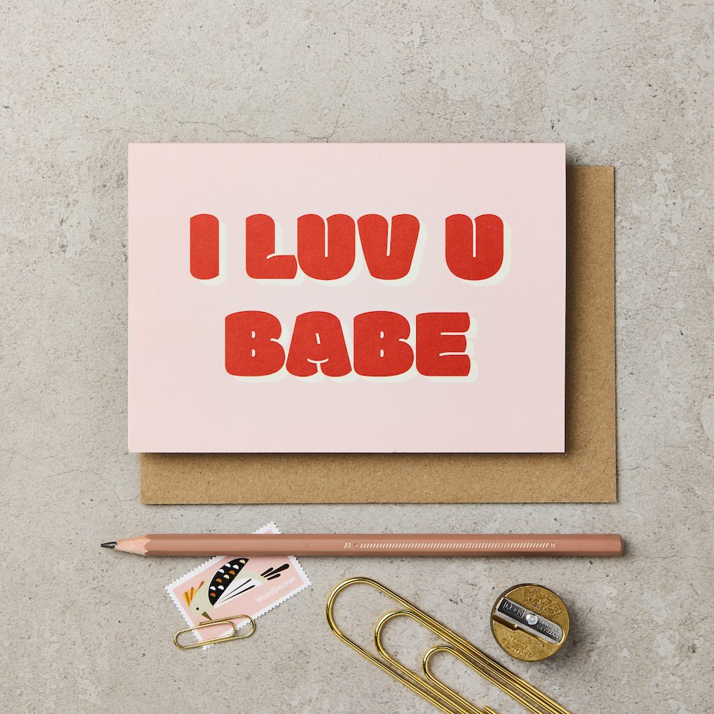 Katie Leamon Bubble I Luv U Babe Card