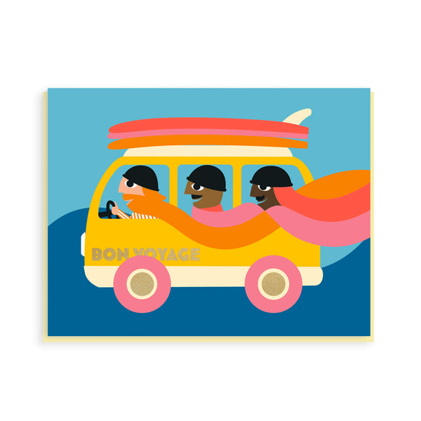 Bureau Alice Surf Bus Bon Voyage Card