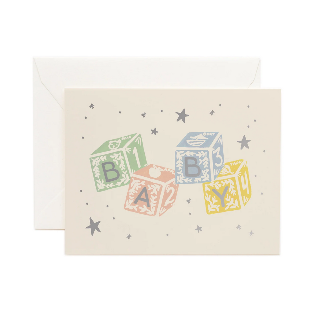 Rifle Paper Co. Baby Blocks Card