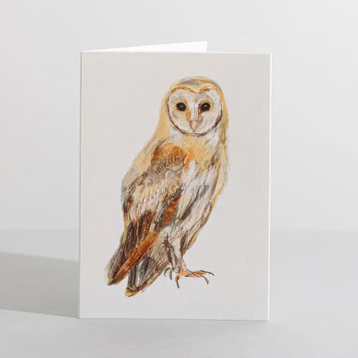 Barn Owl, Bird Nature Lover Concertina Card