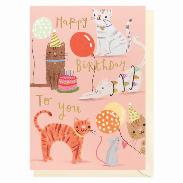 Louise Tiler Birthday Cats Card