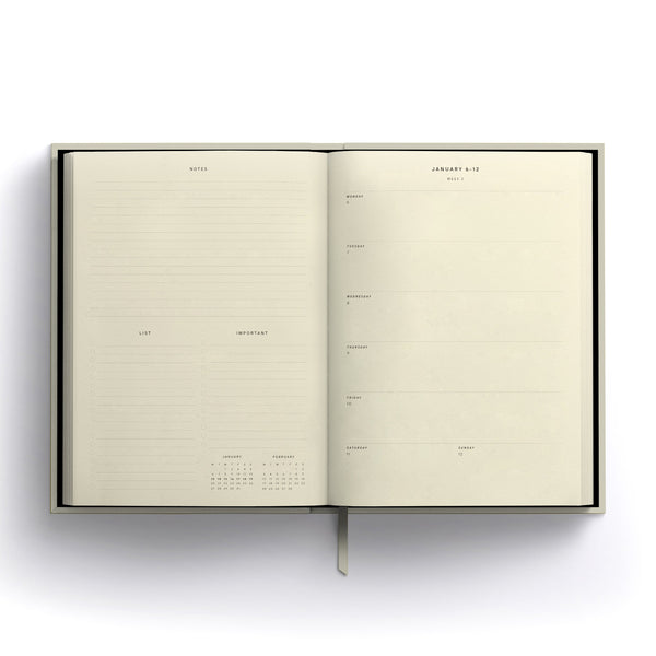 Blank Canvas Ivory 2025 Diary