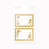 Decorative stickers with floral designs on a white background, featuring Botanica Paper Co. branding.