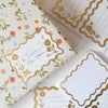 Notebook with floral and decorative design on a white background