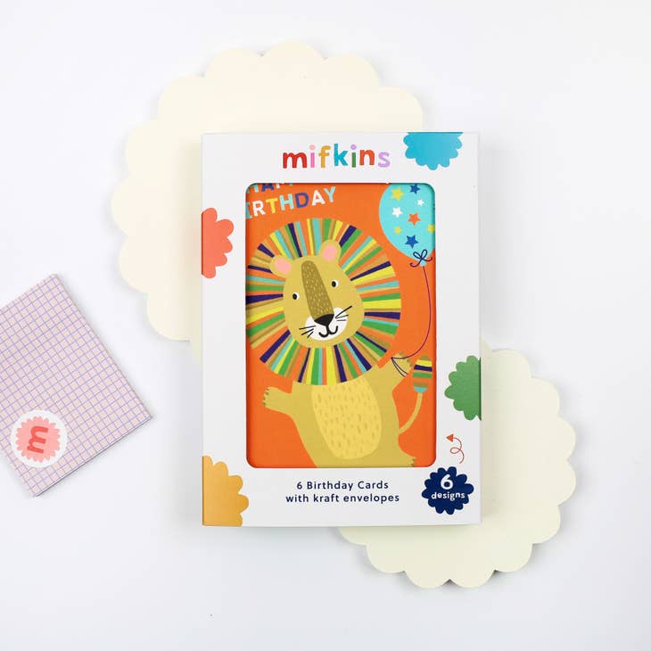 Mifkins - Birthday Card Multipack - BRIGHTS