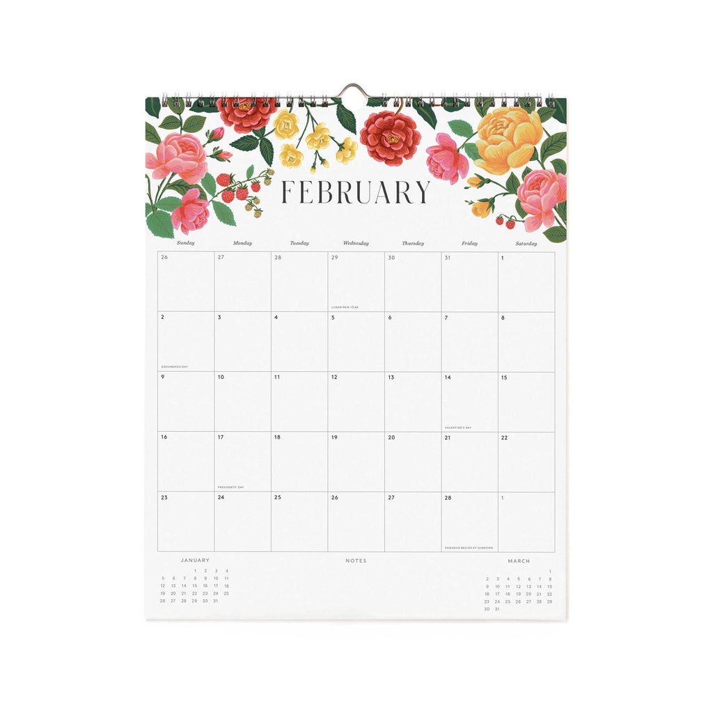 Rifle Paper Co. 2025 Appointment Calendar - Roses