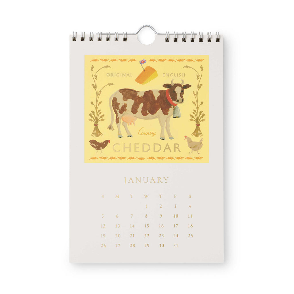 Rifle Paper Co. 2025 Kitchen Calendar - Cheese