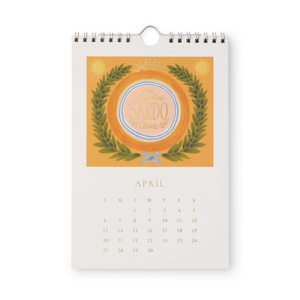 Rifle Paper Co. 2025 Kitchen Calendar - Cheese