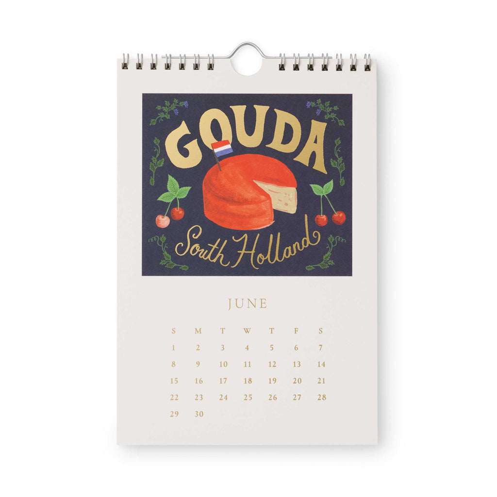 Rifle Paper Co. 2025 Kitchen Calendar - Cheese