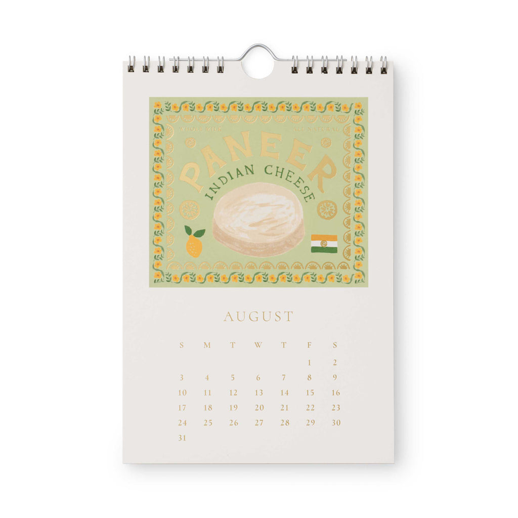 Rifle Paper Co. 2025 Kitchen Calendar - Cheese