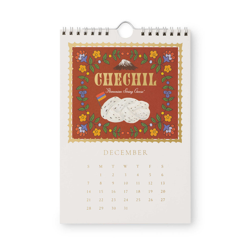 Rifle Paper Co. 2025 Kitchen Calendar - Cheese