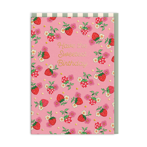 Cath Kidston Sweetest Strawberry Birthday Card