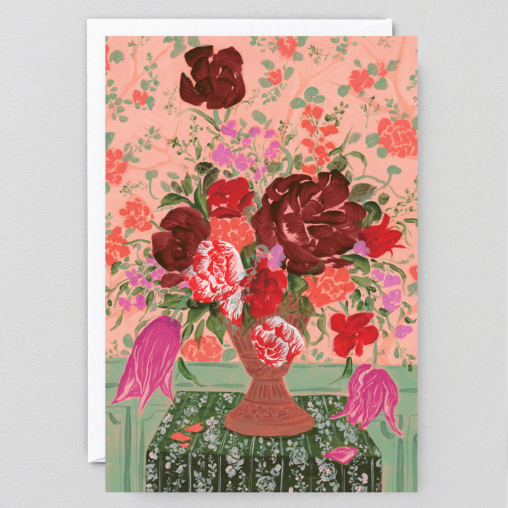 Yukiko Noritake Red Bouquet Art Card