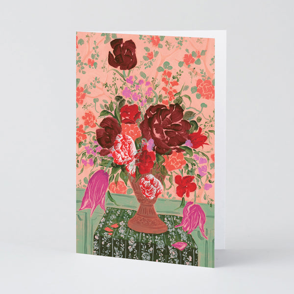 Yukiko Noritake Red Bouquet Art Card