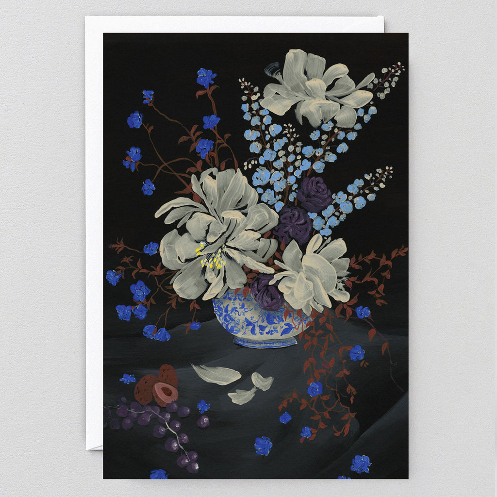 Yukiko Blue Bouquet Art Card