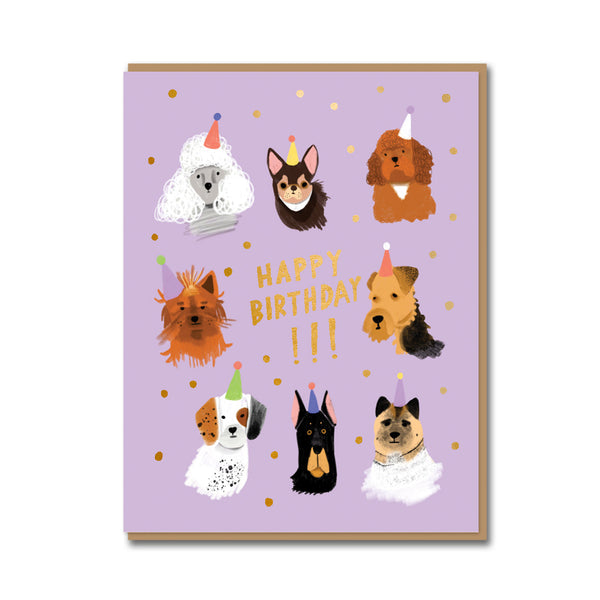 Carolyn Suzuki Canine Crew Birthday Card