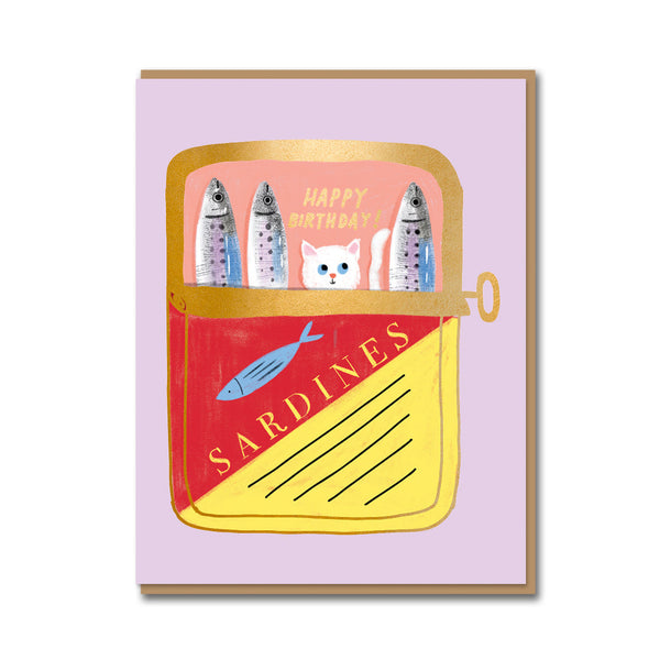 Carolyn Suzuki Tinned Fish Birthday Card 