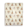 Gift box with dog pattern on a white background