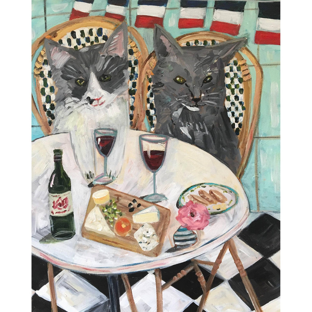 Carpe Diem Papers - Paris Cafe Cats Greeting Card