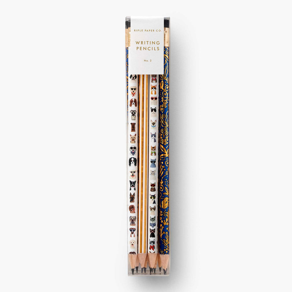 Rifle Paper Co. Assorted Writing Pencil Set (Box of 12) - Cats & Dogs