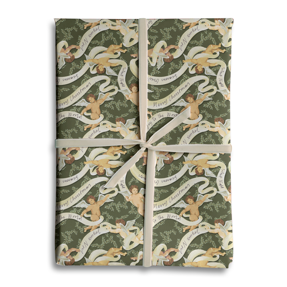 Tuppence Collective Gift Wrap - Christmas Cherubims