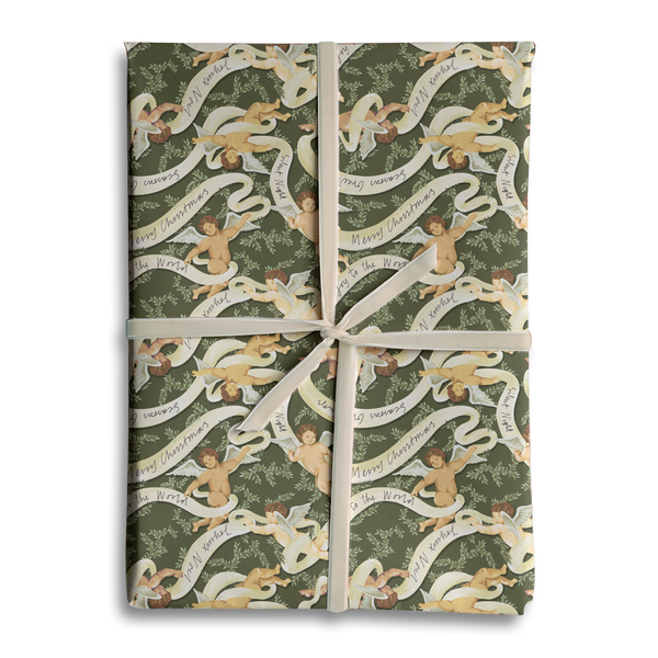 Tuppence Collective Gift Wrap - Christmas Cherubims