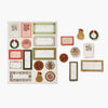 Collection of Christmas-themed stationery items on a white background