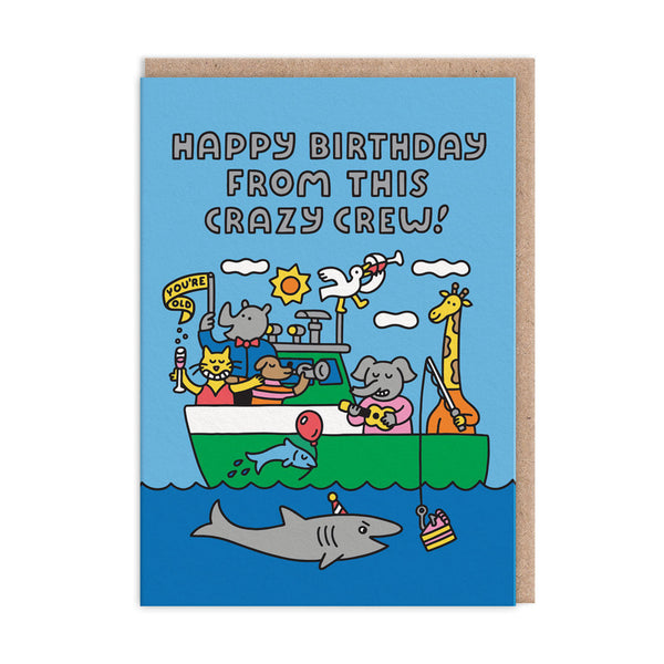 Ohh Deer Crazy Crew Birthday Card