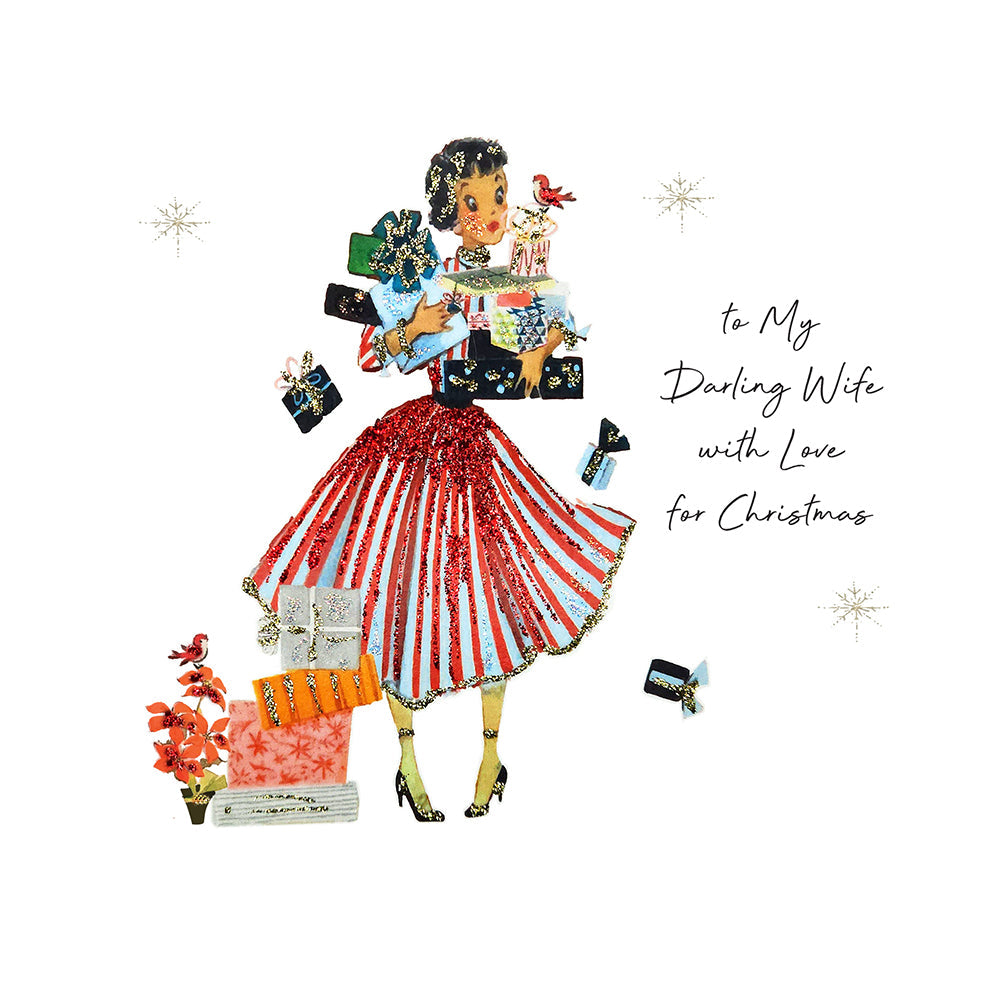 Five Dollar Shake To My Darling Wife Christmas Card (Large) 