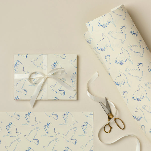 Wanderlust Paper Co. Dove Patterned Gift Wrap