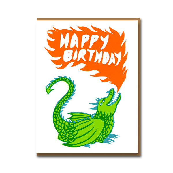 Sukie Birthday Dragon Letterpress Card