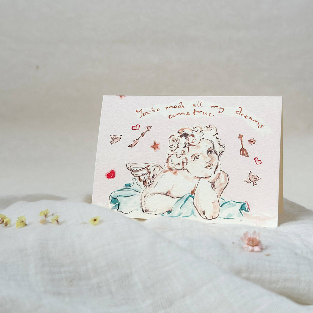 Sophie Amelia Creates - Dreaming Cherub Valentine Card