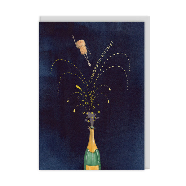 Ohh Deer Congrats Champagne Greeting Card