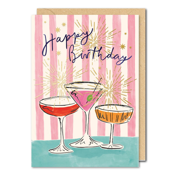 Paperlink Genevieve - Cocktails Birthday Card