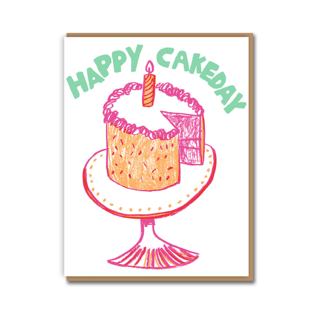 Egg Press Birthday Cakeday Card