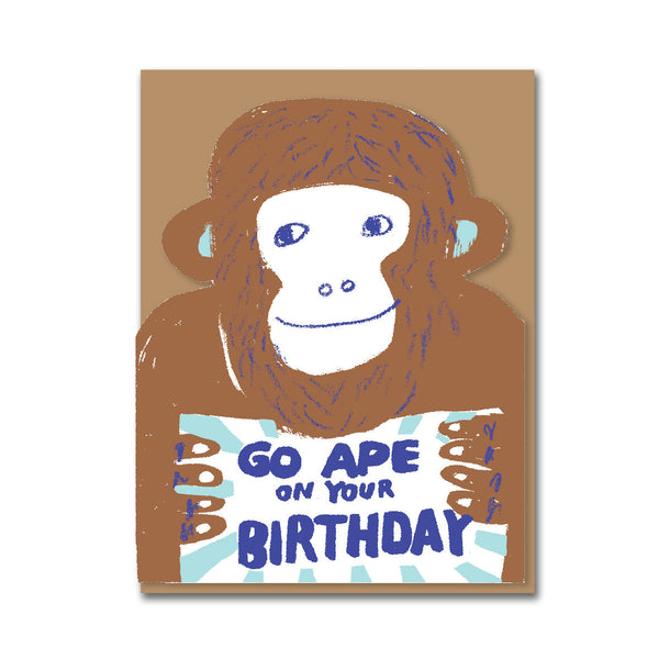 Egg Press Go Ape Birthday Card