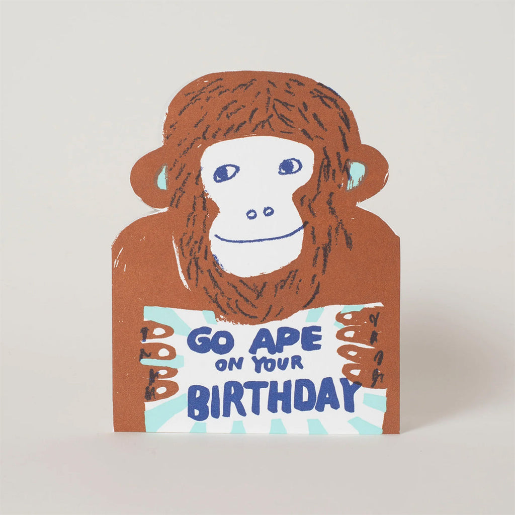 Egg Press Go Ape Birthday Card