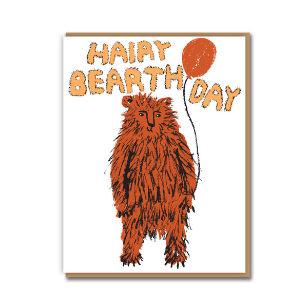 Egg Press Hairy Bearthday Card