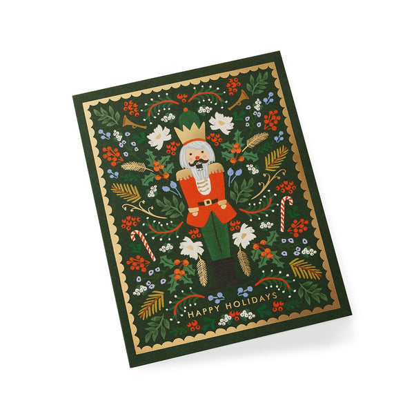 Rifle Paper Co. Evergreen Nutcracker Christmas Card SET